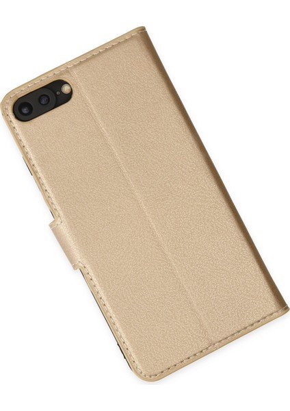 Apple iPhone 7 Plus Kılıf Deri Kartlıklı Kılıf Kapaklı Kılıf Cüzdanlı - Gold fiyatları