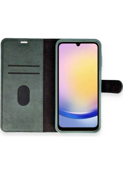 Samsung Galaxy S24 Fe Kılıf Deri Kartlıklı Kılıf Kapaklı Kılıf Cüzdanlı - Siyah