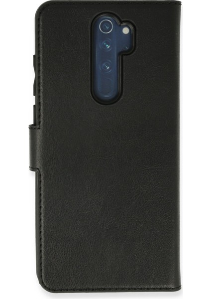 Xiaomi Redmi Note 8 Pro Kılıf Deri Kartlıklı Kılıf Kapaklı Kılıf Cüzdanlı - Siyah