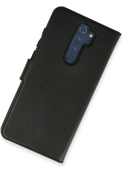 Xiaomi Redmi Note 8 Pro Kılıf Deri Kartlıklı Kılıf Kapaklı Kılıf Cüzdanlı - Siyah