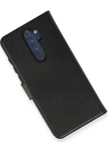 Xiaomi Redmi Note 8 Pro Kılıf Deri Kartlıklı Kılıf Kapaklı Kılıf Cüzdanlı - Siyah