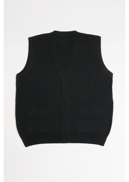 Cepli V Yaka Battal (Büyük Boy) Düğmeli Yünlü Triko Yelek fırsatları