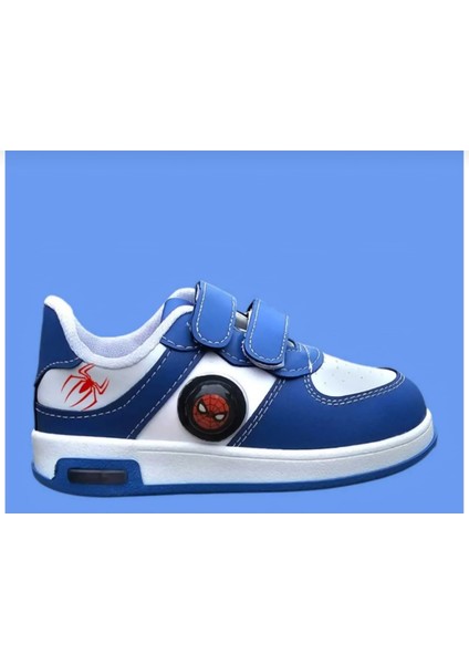 Mavi Işıklı Örümcek Işık Detay Çocuk Spor Ayakkabı SNEAKER(31-35NUMARA Ağırlığı Işıklı Değildir)