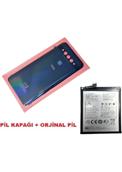 Tcl Plex 780H Arka Pil Batarya Kapağı + Pil (Cam) Mavi