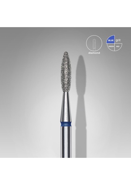 Elmas Alev Freze, Mavi, Çap 2,1 Mm, Çalışma Kısmı 8 mm