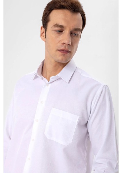 Erkek Regular Fit Armürlü Gömlek