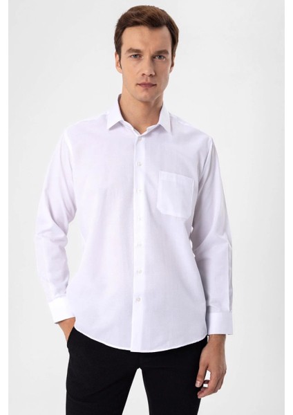 Erkek Regular Fit Armürlü Gömlek