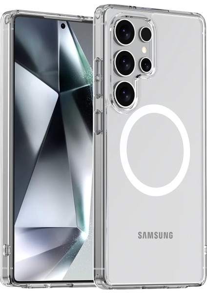 Samsung S25 Şeffaf Magsafe Kılıf Kamera Çıkıntılı Korumalı Silikon