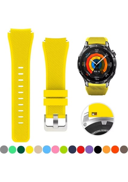 Huawei Watch Gt 4 46MM / Gt Runner Uyumlu Tokalı Çapraz Çizgili Silikon Kordon 22MM fiyatları
