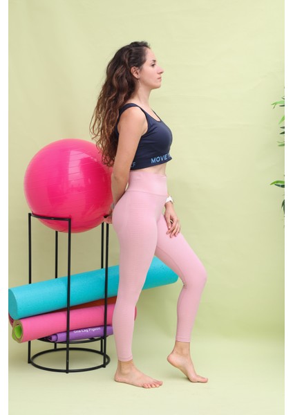 Push Up Özellikli Yüksek Bel Toparlayıcı Kadın Spor Tayt