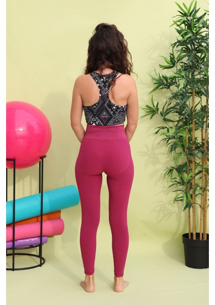 Push Up Özellikli Yüksek Bel Toparlayıcı Kadın Spor Tayt