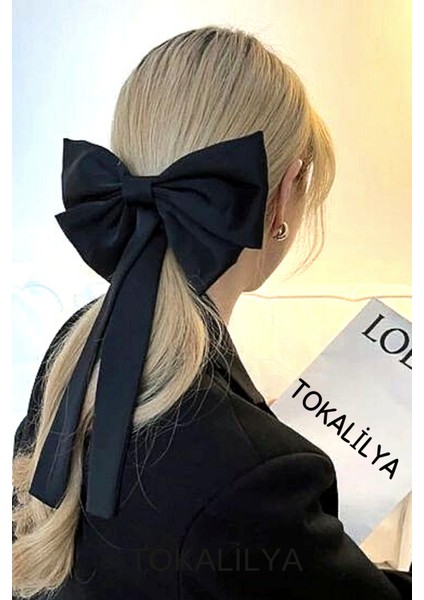 Kadın Saten Kuyruklu Fiyonk Toka