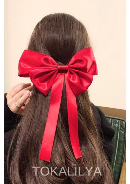 Kadın Saten Kuyruklu Fiyonk Toka