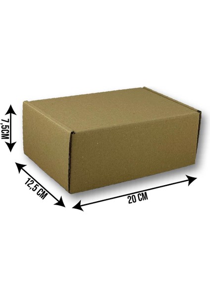 12,5X20X7,5 cm Kilitli Dayanıklı E-Ticaret Karton Kargo Kutusu