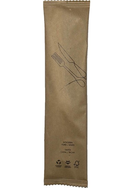 Kağıt Kaplı Tahta Çatal-Bıçak-Peçete set fiyatları