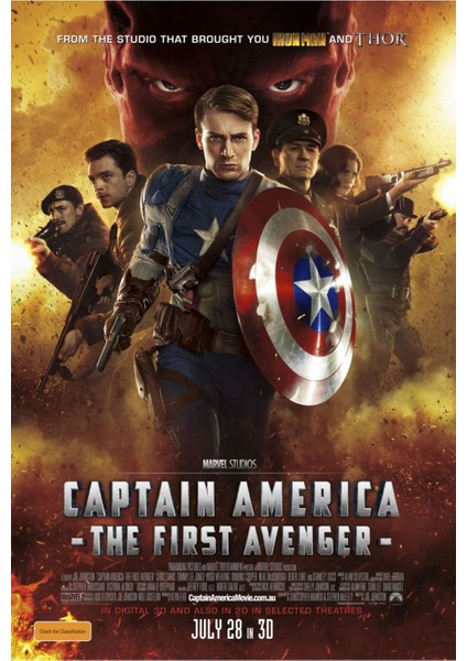 Captain America The First Avenger (2011) 3 (Folyo / Afiş / Poster) 1985 ( 35 cm x 50 cm )