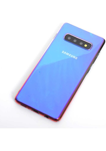 Galaxy S10 Kılıf Parlak Sert Renkli Transparan Kapak
