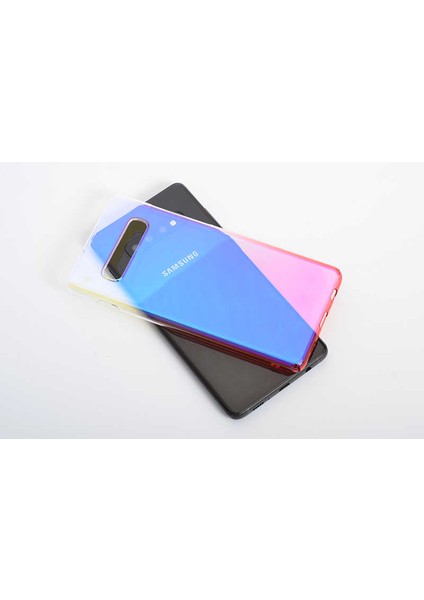 Galaxy S10 Kılıf Parlak Sert Renkli Transparan Kapak