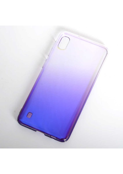Galaxy A10 Kılıf Parlak Sert Renkli Transparan Kapak