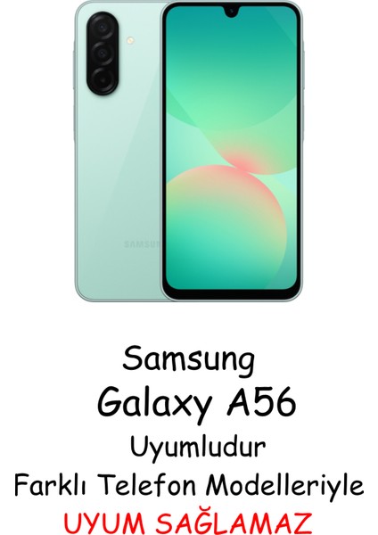 Samsung Galaxy A56 Siyah Baskılı Silikon Kılıf A++ Kalite Koruma
