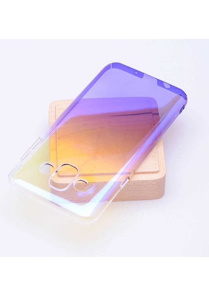 Galaxy J7 Duo Kılıf Parlak Sert Renkli Transparan Kapak