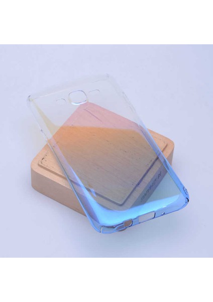 Galaxy J7 Kılıf Parlak Sert Renkli Transparan Kapak