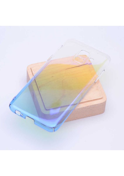 Galaxy A6 2018 Kılıf Parlak Sert Renkli Transparan Kapak