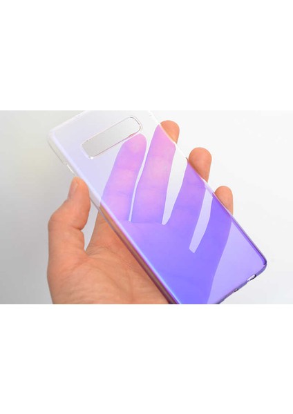 Galaxy S10 Kılıf Parlak Sert Renkli Transparan Kapak
