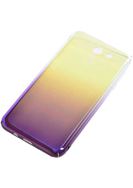 Galaxy J7 2017 Kılıf Parlak Sert Renkli Transparan Kapak