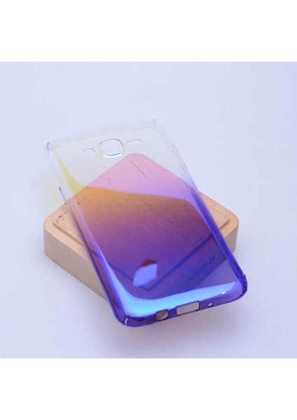 Galaxy J7 Kılıf Parlak Sert Renkli Transparan Kapak