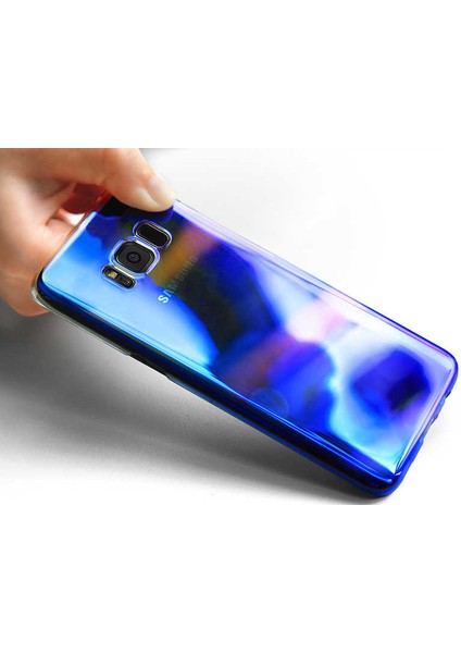 Galaxy S8 Kılıf Parlak Sert Renkli Transparan Kapak