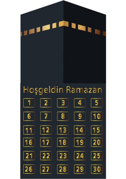 Ramazan Ayıtemalı Sticker Seti Cam Duvar Sticker Ramazan Süsleri Imsakiye Takvim