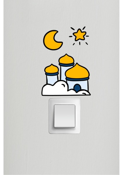 Ramazan Priz Sticker Ramazan Ayı Temalı Cam Duvar Süsleri Hoşgeldin Ramazan Sticker Seti
