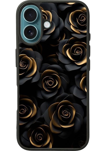 Apple iPhone 16 Plus Siyah Baskılı A++ Kalite Koruma Silikon Kılıf A++