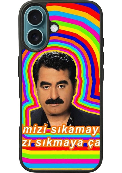 Apple iPhone 16 Plus Siyah Baskılı A++ Kalite Koruma Silikon Kılıf A++