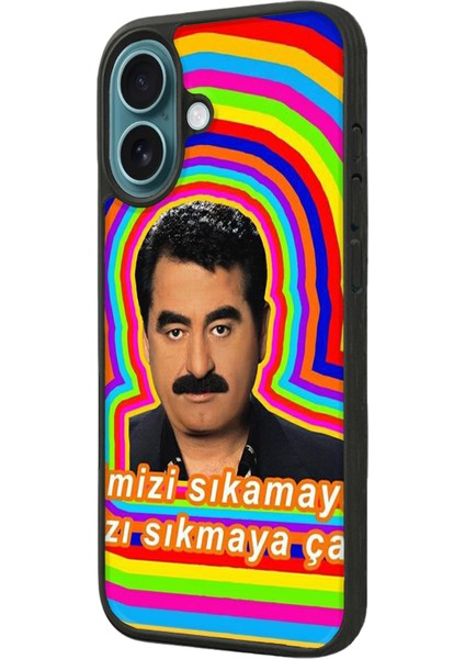 Apple iPhone 16 Plus Siyah Baskılı A++ Kalite Koruma Silikon Kılıf A++