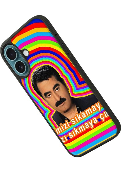Apple iPhone 16 Plus Siyah Baskılı A++ Kalite Koruma Silikon Kılıf A++