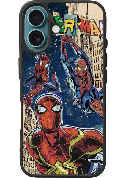 Apple iPhone 16 Plus Siyah Baskılı A++ Kalite Koruma Silikon Kılıf A++