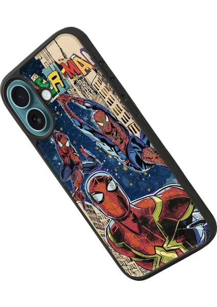 Apple iPhone 16 Plus Siyah Baskılı A++ Kalite Koruma Silikon Kılıf A++ modelleri