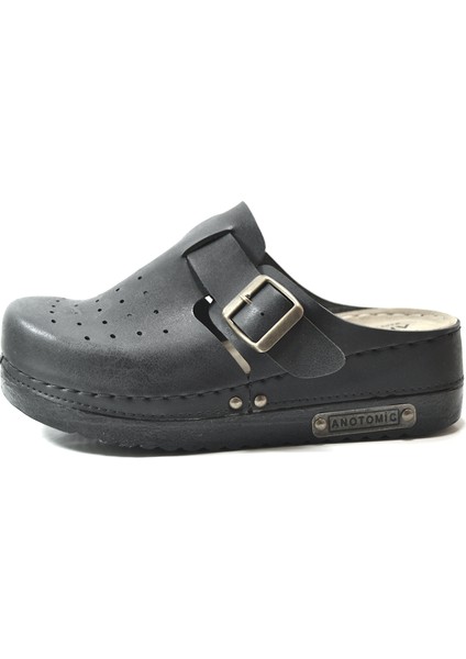 AYN.008 Siyah Yüksek Dolgu Topuklu Kadın Terlik