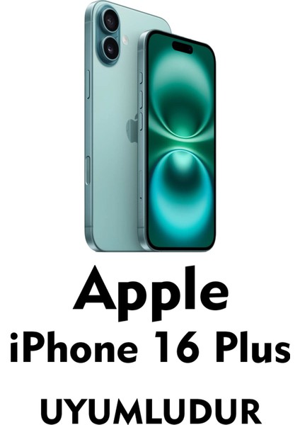 Apple iPhone 16 Plus Siyah Baskılı A++ Kalite Koruma Silikon Kılıf A++