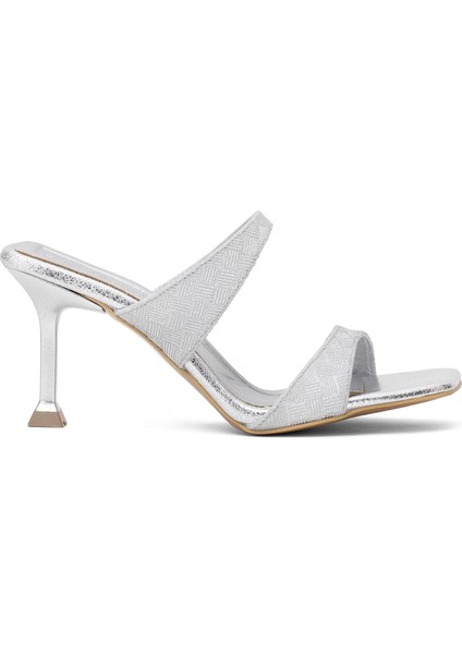 Elit PM161 K7000T Kadın Klasik Topuklu Ayakkabı Gümüş