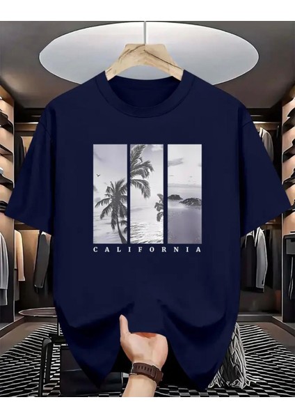 Punıx Kıds Özel Üretim Manzara Calıfornıa Baskılı Yeni Stil Erkek Çocuk Ter Tutmayan Yazlık T-Shırt