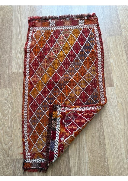 47 x 88 cm Küçük Geometrik Türk Kilim Halısı, El Dokuma Vintage Kilim, Harika Renkli Kilim, Bohem Ev Dekoru modelleri