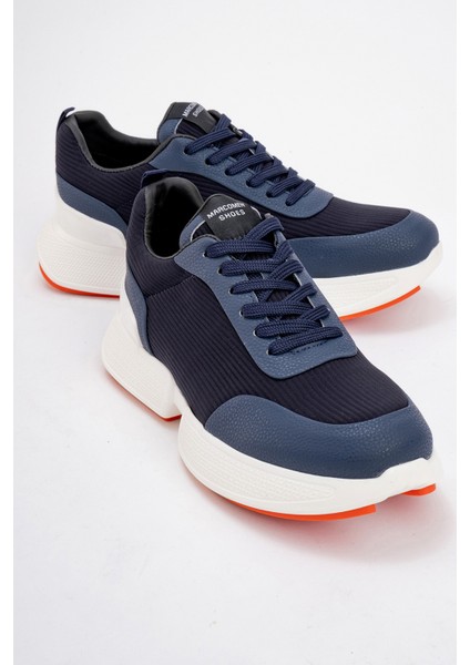 Erkek Yüksek Taban Bağcıklı Deri Comfort Sneaker Mc 20276 Lacivert fiyatları