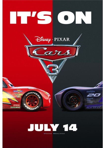 Cars 3 (2017) 3 (Folyo / Afiş / Poster) 2048 ( 35 cm x 50 cm )