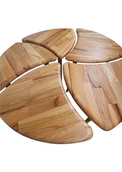 Lotus Orta ve Zigon Sehpa Seti Doğal Ahşap fırsatları