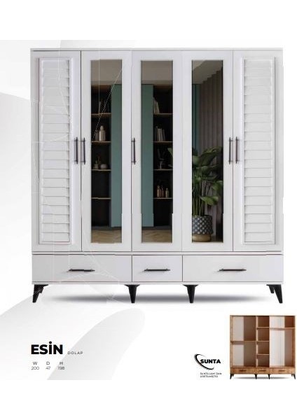 Esin 5 Kapılı Dolap