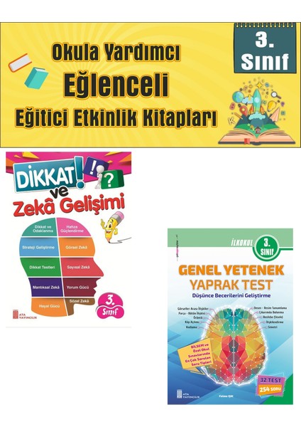 Ata 3.sınıf Okula Yardımcı Dikkat ve Zeka Gelişimi - Genel Yetenek Yaprak Test