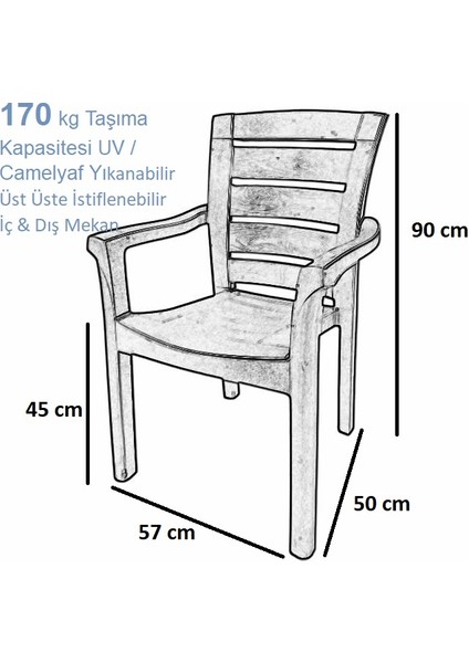 Napoli Kalın Bacaklı Kollu Sandalye Koltuk modelleri